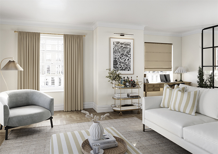 Devonshire, Biscuit - Made to Measure Curtains - Image 7